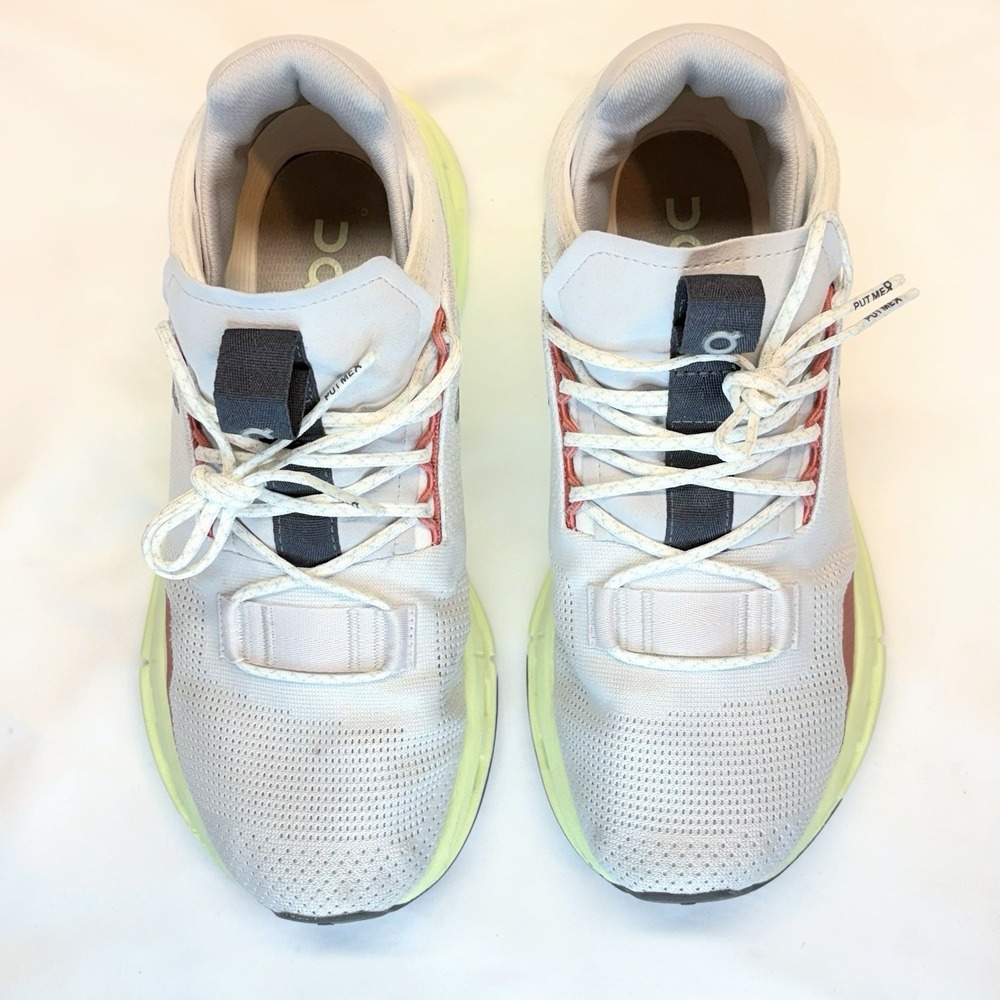 On Cloudnova Running Trainers Womens Size US 7 Limelight Eclipse Swiss Gym Shoes - Picture 8 of 13